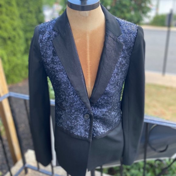 Elizabeth And James Sequin Tux Jacket